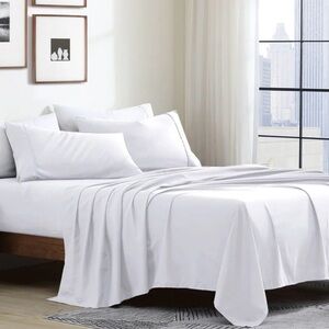 BED BATH & BEYOND Premium 4-Piece Ultra Soft White Microfiber Sheet Set #1026259